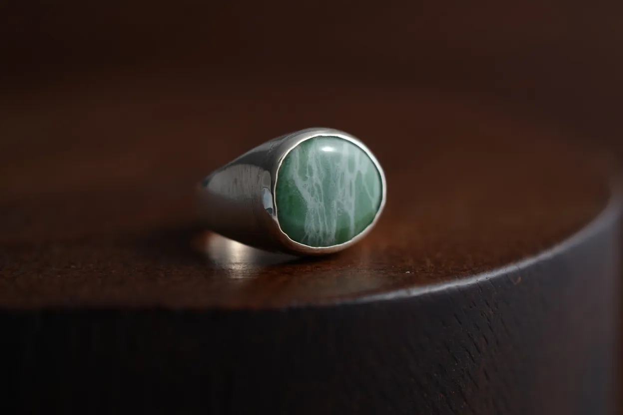 Pounamu Silver Ring